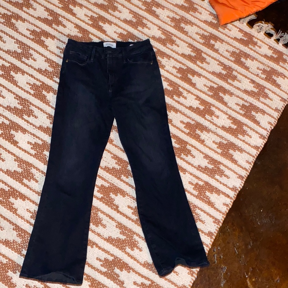 Frame crop mini boot jeans
